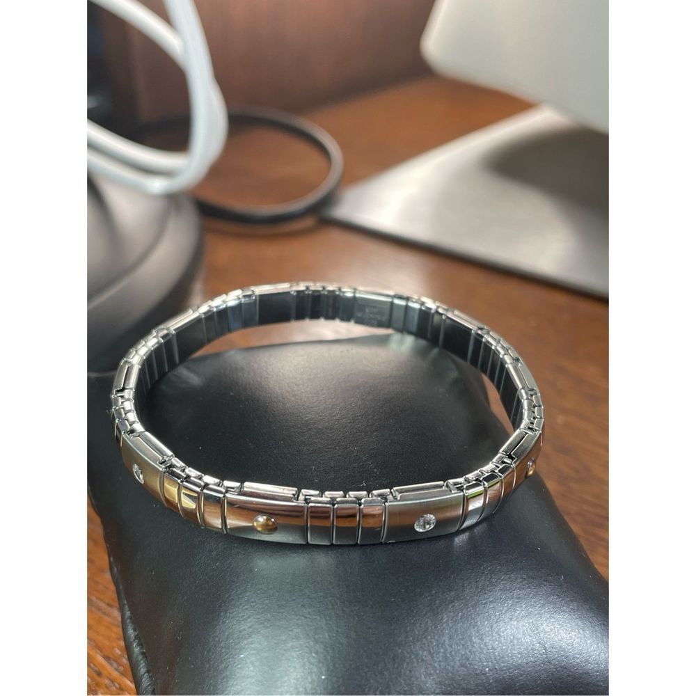 Milor Italy 14KT & Stainless Steel Stretchable Bracelet